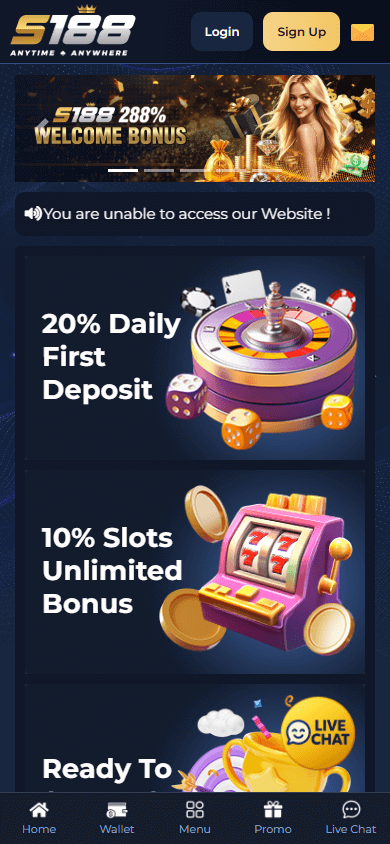 S188 Casino Mobile screenshot